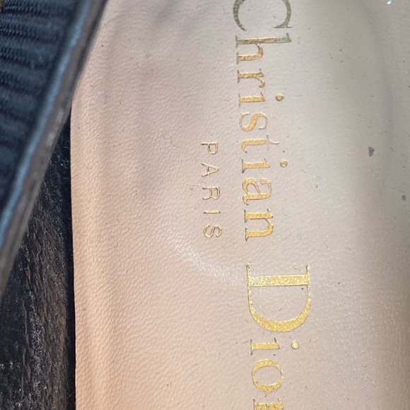 CHRISTIAN Dior technical fabric black pointed toe flats - Picture 15 of 17